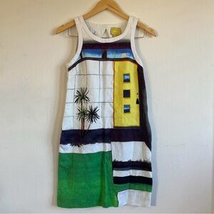 RARE Maeve Anthropologie Pool Art Graphic A-line Mini Dress. Size small.
